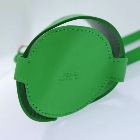 FENDI Bottle Holder Water bottle Leather Green Auth - Picture 4 of 7